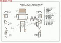 Subaru Legacy (03-06) декоративные накладки под дерево или карбон (отделка салона), полный набор, c навигацией , правый руль