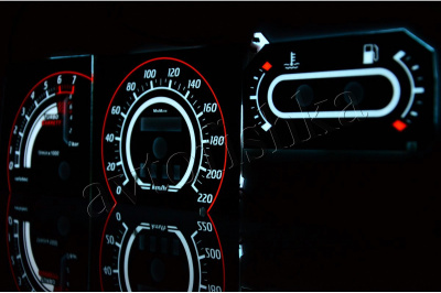 Ford Escort MK4 светодиодные шкалы (циферблаты) на панель приборов - турбо версия